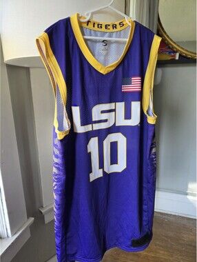LSU Tigers Angel Reese #10 ProSphere Unisex Purple Official NCAA Alumni Jersey S
